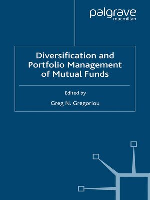cover image of Diversification and Portfolio Management of Mutual Funds